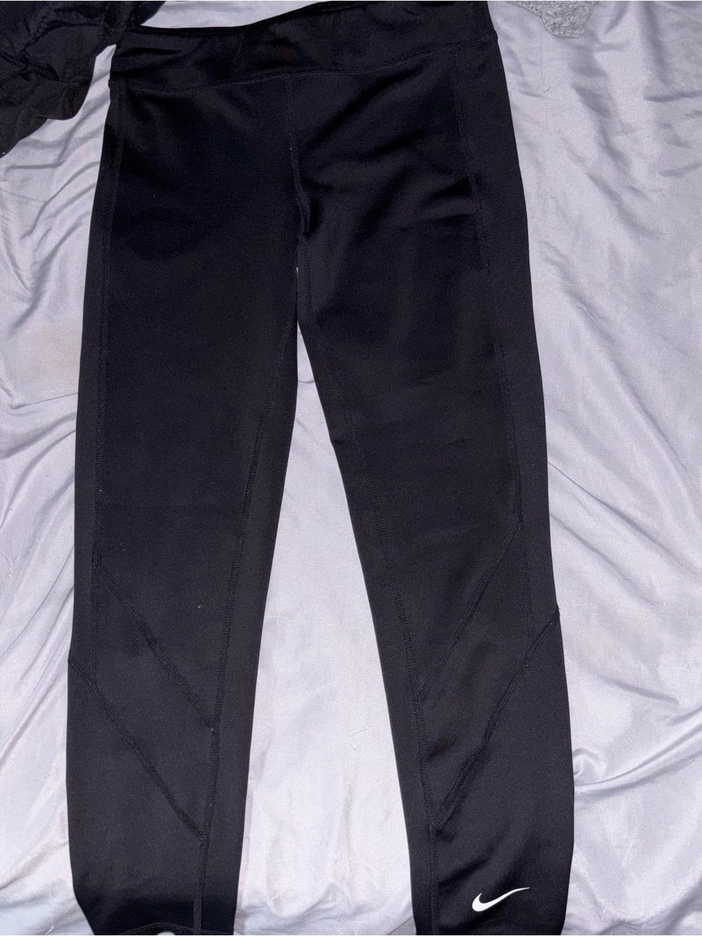 Nike Black Performance Leggings with White Swoosh